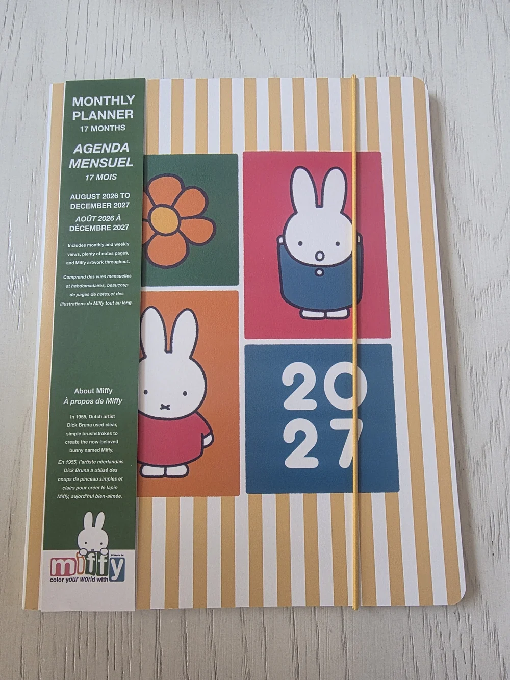 miffy striped yellow with elastic